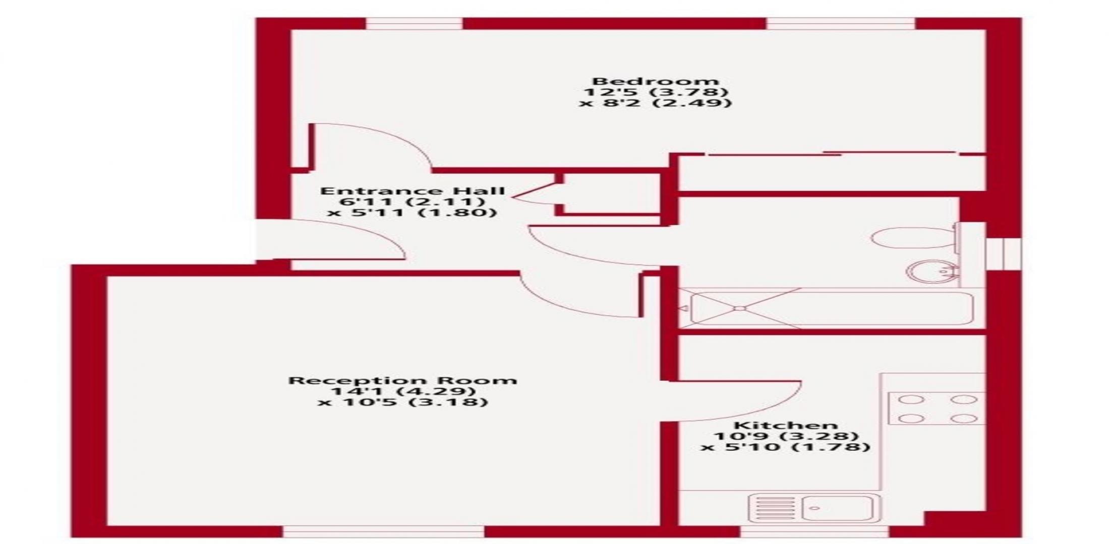 			NEW INSTRUCTION, 1 Bedroom, 1 bath, 1 reception Flat			 Windmill Drive, CRICKLEWOOD